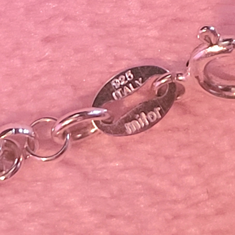 Anklet - 10" Italian Sterling Silver - Picture 9 of 13